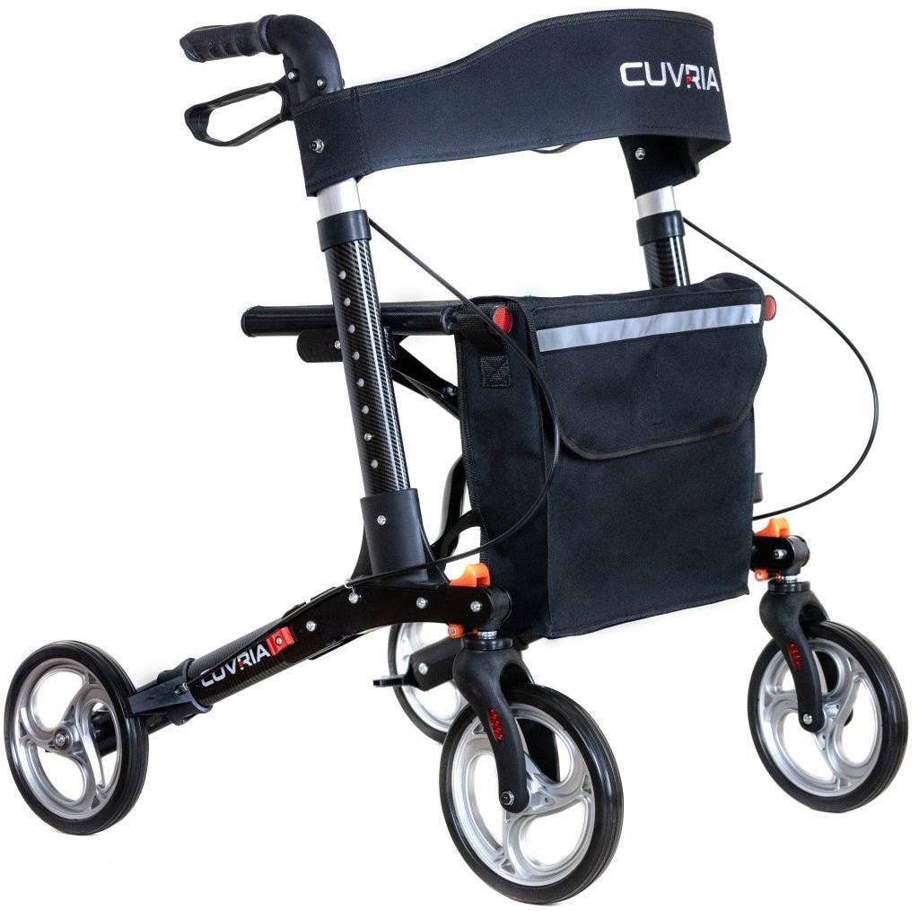 CUVRIA AUSTRALIA ROLLATOR 4 WHEEL WALKERS WITH SEAT, BRAKES, BACKREST