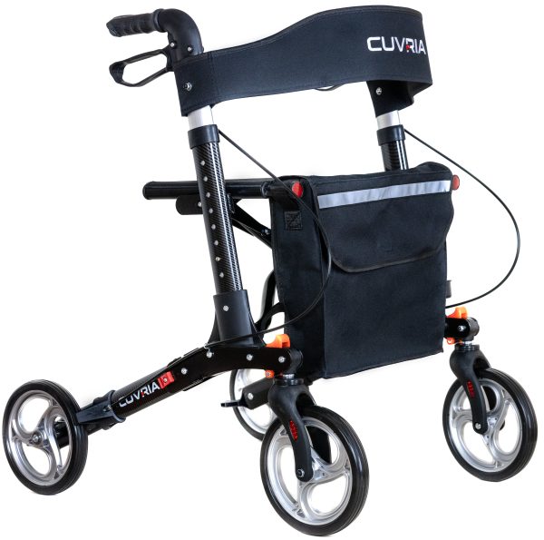 Cuvria rollator with carbon fiber look