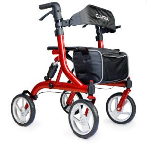 Cuvria Shock Absorber Rollator Walker – Red